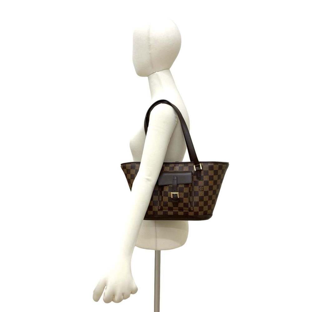 LOUIS VUITTON Brown Damier Leather Tote Bag - Picture 2 of 10